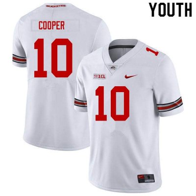 NCAA Ohio State Buckeyes Youth #10 Mookie Cooper White Nike Football College Jersey SSG7245PL